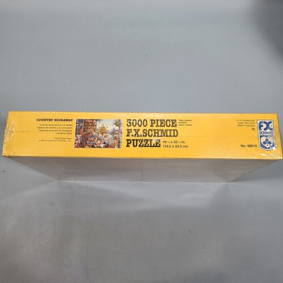 FX SCHMID 3000 Piece Super Jigsaw Puzzle “COUNTRY HIDEAWAY No.98616 1997 45”x 32 - Picture 4 of 4